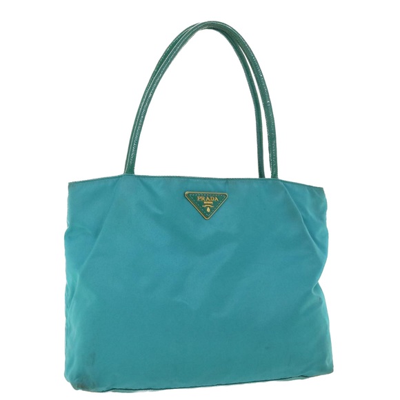Prada Bags Prada Tote Bag Nylon Light Blue Auth 36654 Poshmark